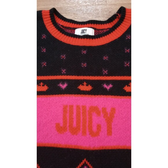 Juicy Couture Sweater Womens 3XL Plus Holiday Crew Neck Pullover Festive Print - Picture 4 of 14